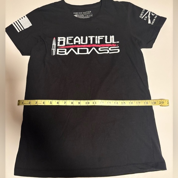 Women’s Grunt Style Black Beautiful Badass Tee - Picture 5 of 6